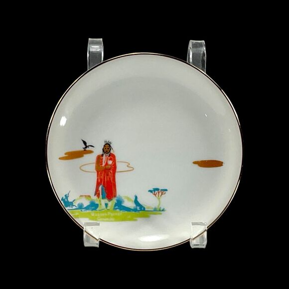 Acee Blue Eagle China Bread Plate 6 1/2" Quanah Parker Comanche Indian Knox - Picture 1 of 6